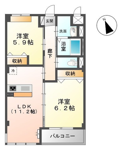 千葉市緑区あすみが丘のマンションの間取り