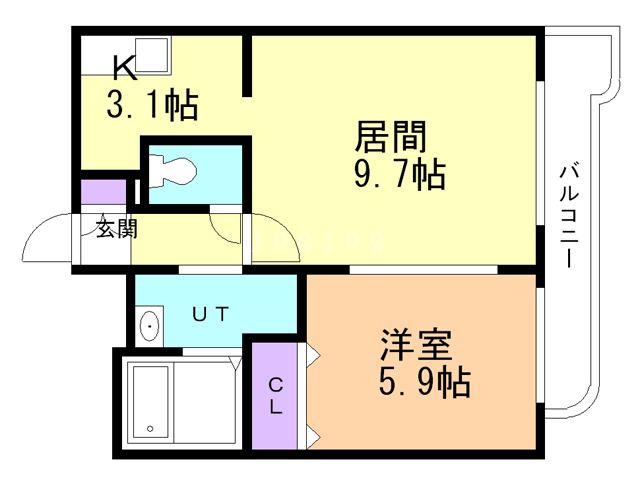 ボランハイツ山の手の間取り