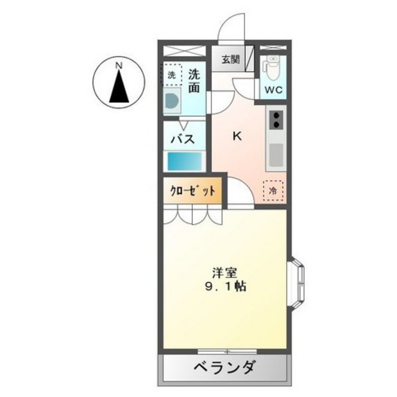 福岡市西区上山門のマンションの間取り