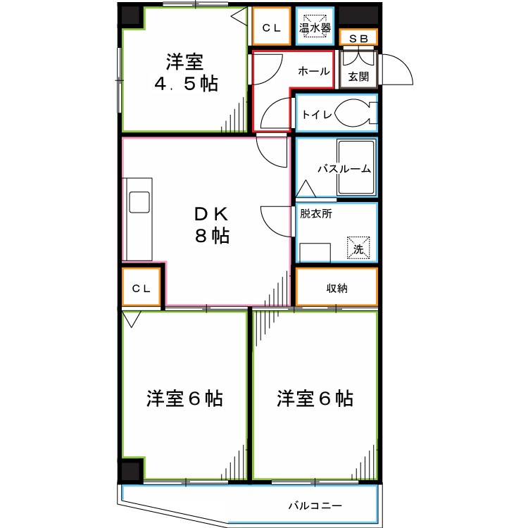 小平市上水本町のマンションの間取り