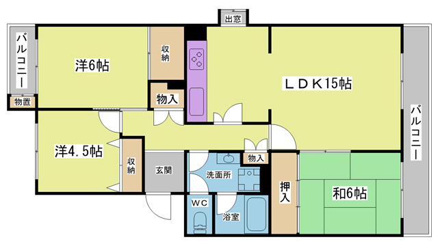 鈴蘭泉台第一住宅3号棟の間取り