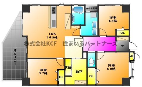 ロフティ城南セントラルタワーの間取り