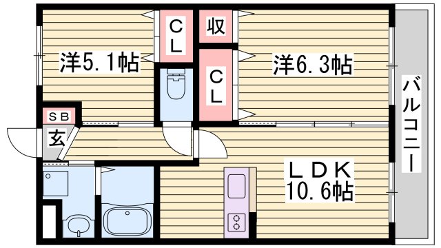 ユーミー福崎の間取り