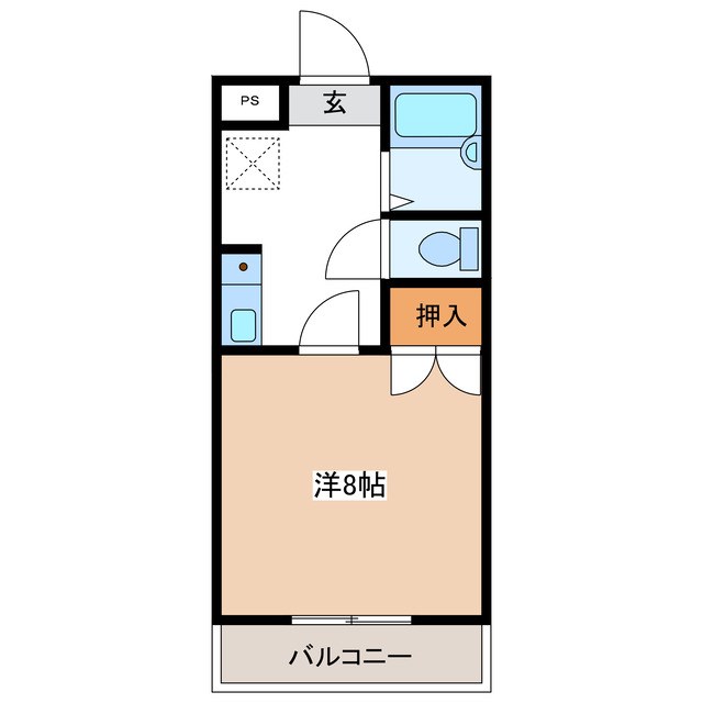 松本市元町のアパートの間取り