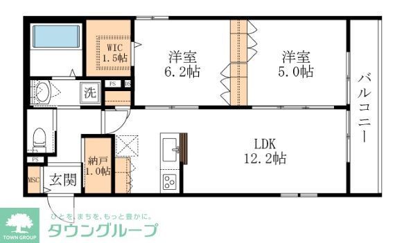 Ｃａｓａ　ｃｏｒｄｉａ　武蔵新城の間取り