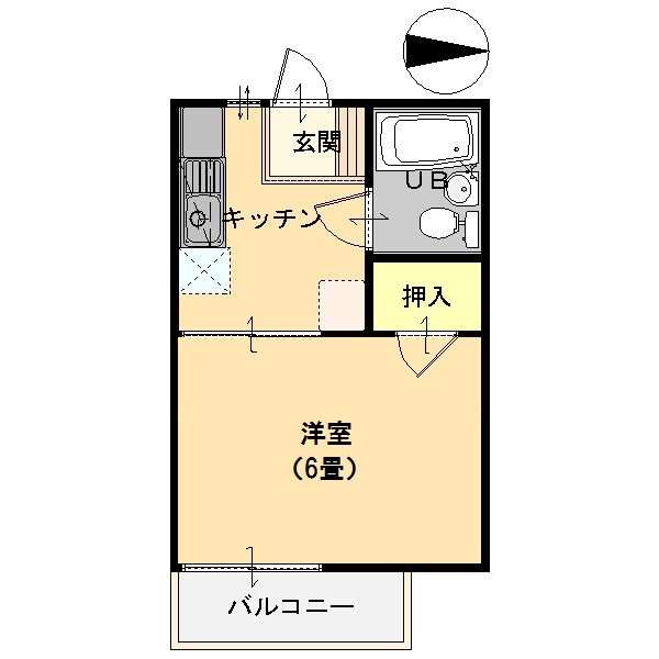 太田市新井町のアパートの間取り