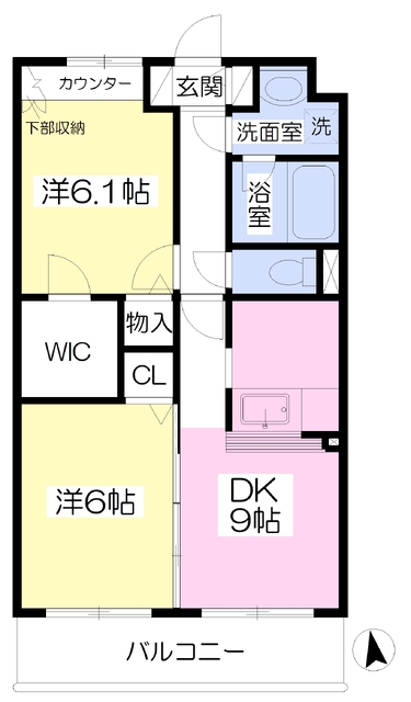 ＣＨＲＹＳＡＮＴＨＥＭＵＭ　ＣＯＵＲＴの間取り