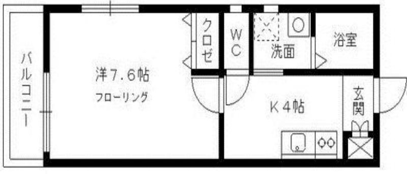 福岡市南区和田のアパートの間取り