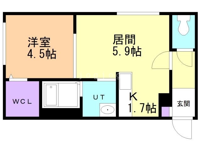 札幌市西区宮の沢一条のマンションの間取り