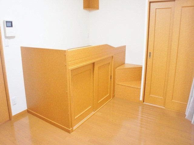 居室・リビング　ベット下と階段部分も収納スペースになってます♪