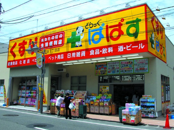 ドラックストア　どらっぐぱぱす若林店（ドラッグストア）まで158m