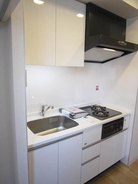 キッチン　２口ガスシステムキッチン