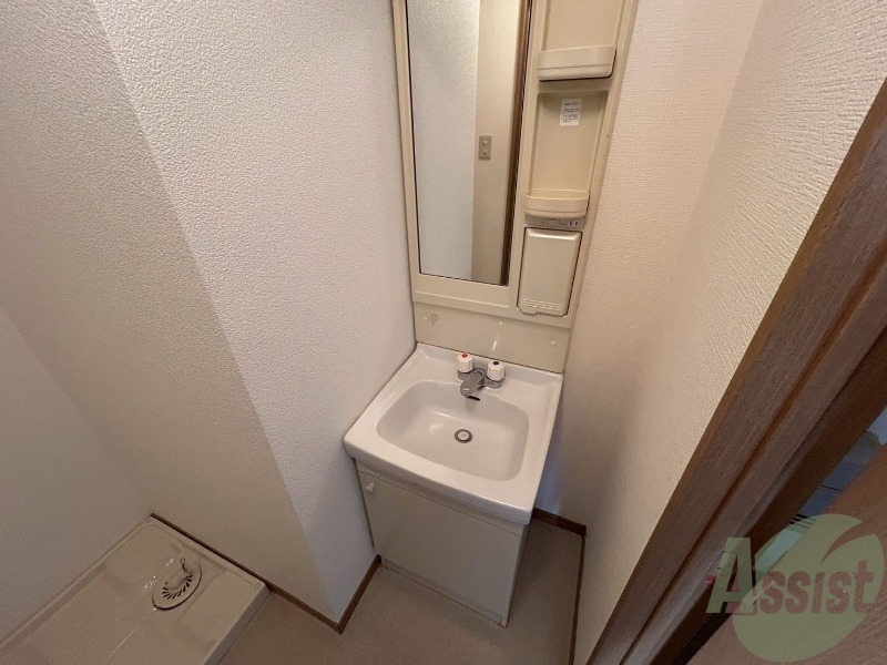 洗面設備　シャンプードレッサーなので身支度しやすそうですね。