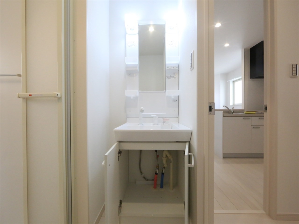 洗面設備　脱衣所　独立洗面台（シャンプードレッサー付）