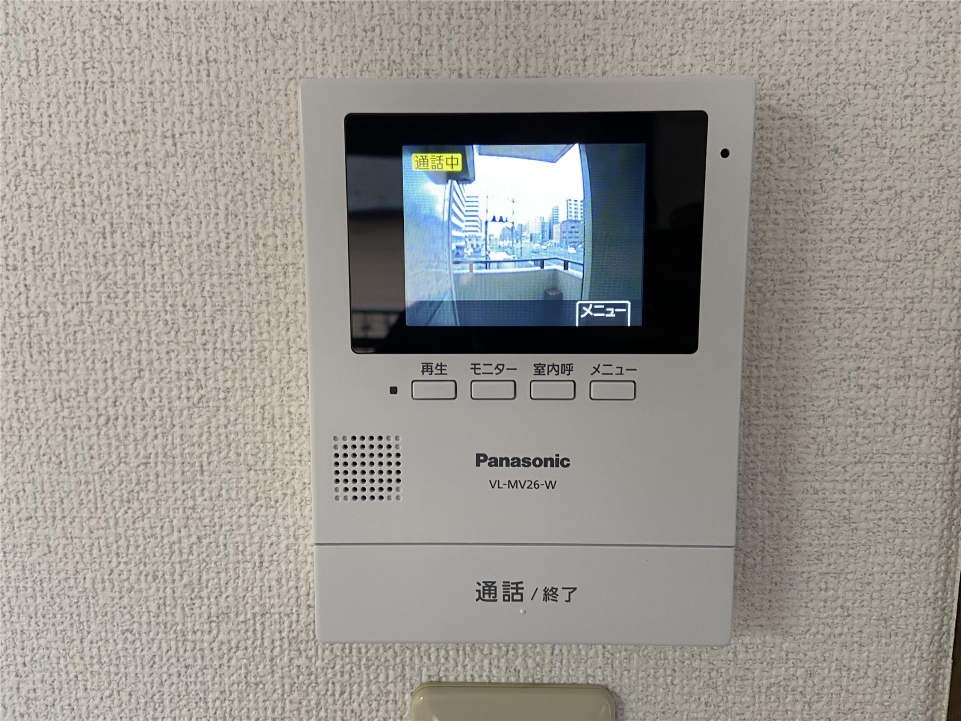 セキュリティ　来訪者が確認できるTVモニターホンです