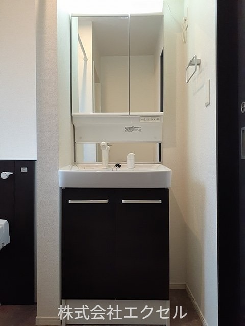 洗面設備　シャワー付き洗面台です。