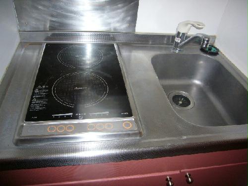 キッチン　シングルレバー設置