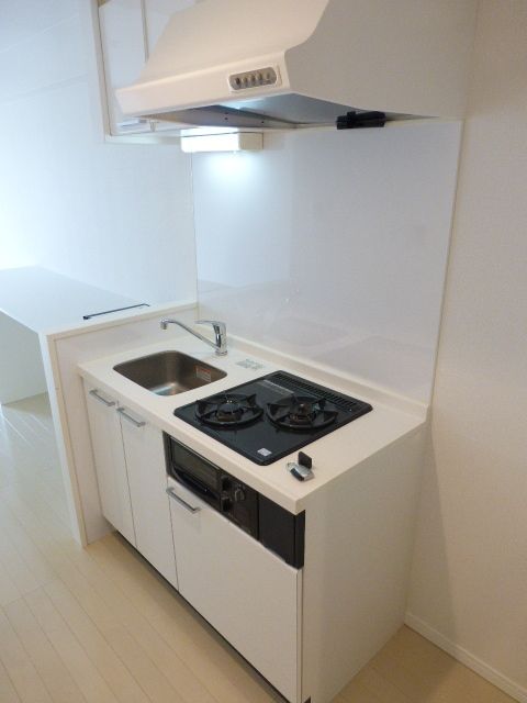 キッチン　★ガスコンロ2口でグリル付きのシステムキッチン★