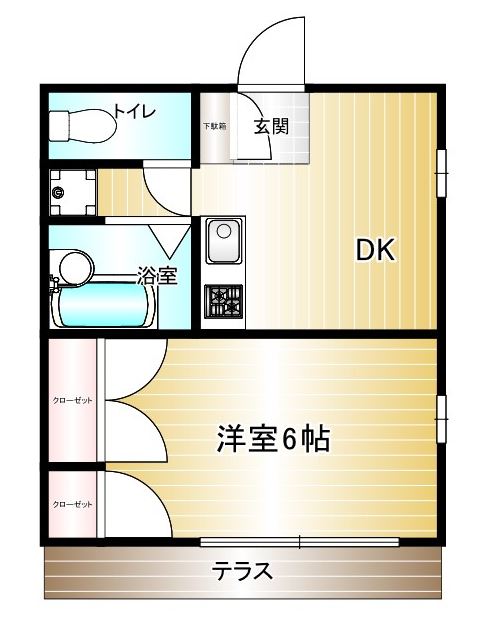 グラスヒル平潟Aの間取り写真