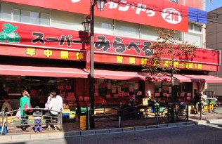 スーパー　スーパーみらべる中井店（スーパー）まで734m