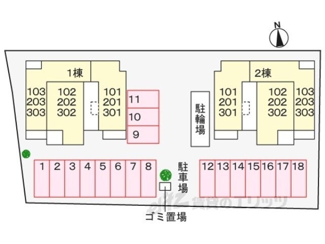 駐車場　配置図
