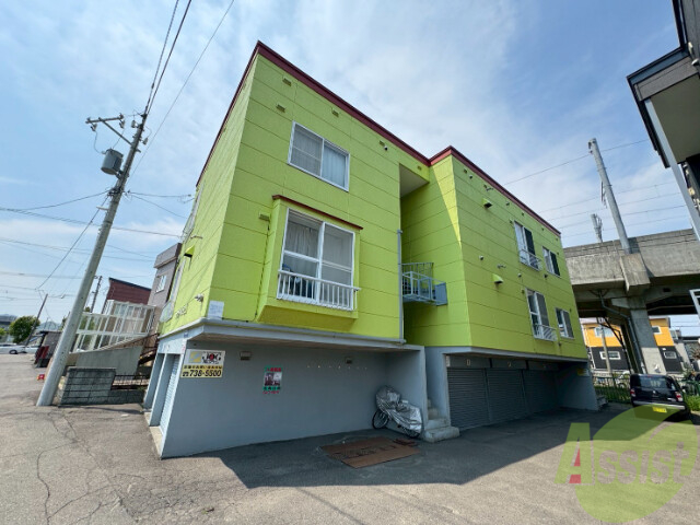 建物外観　札幌市北区新川１条「サンタペルシェ２」