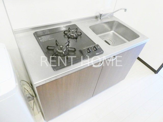 キッチン　２口ガスシステムキッチン