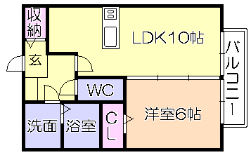 ＪＲ久大本線 御井駅 徒歩14分 2階建 築18年の間取り写真