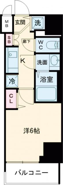 プレサンス三宮エレガンシアの間取り写真