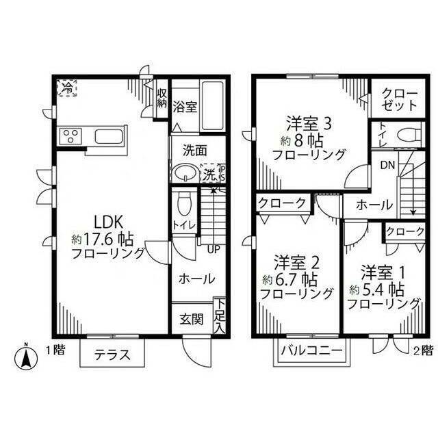 万福寺2丁目住宅の間取り写真