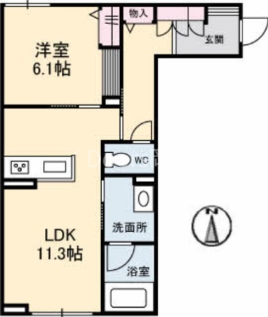 ＪＲ山陽本線 高島駅 徒歩22分 3階建 築5年の間取り写真