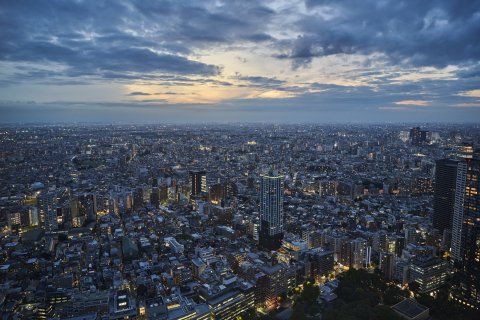 その他　新宿の夜景（東京都庁展望室）01（その他）まで618m