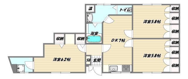 地下鉄御堂筋線 西中島南方駅 徒歩6分 6階建 築29年の間取り写真