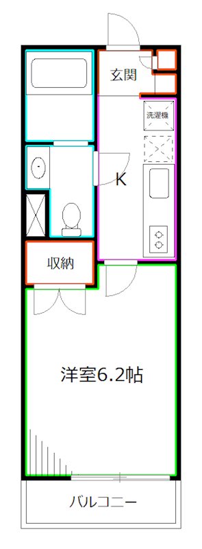 ＪＲ中央線 阿佐ケ谷駅 徒歩9分 4階建 築2年の間取り写真