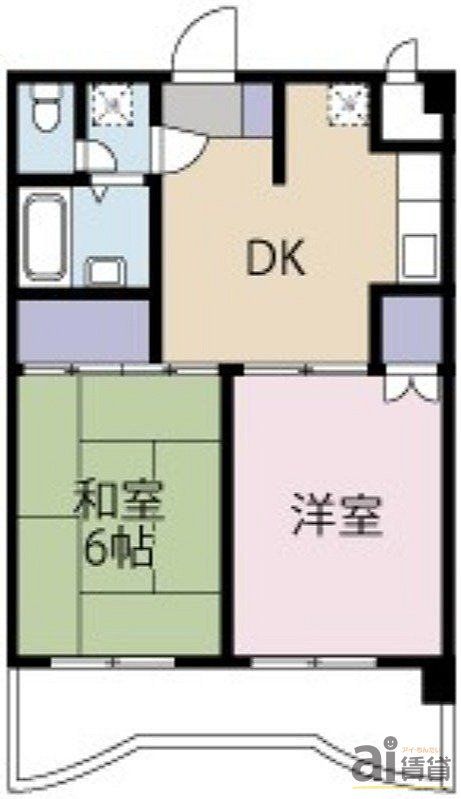 西武新宿線 新所沢駅 徒歩9分 3階建 築41年の間取り写真