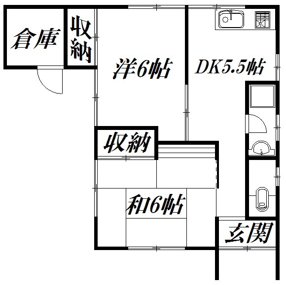 浜北区沼貸家の間取り写真