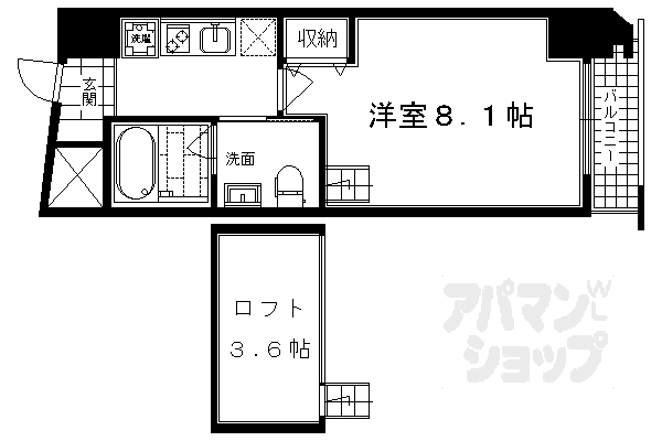 クリスタルグランツ京都高辻の間取り写真