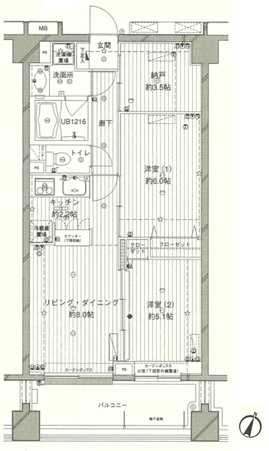 コスモリード西馬込の間取り写真