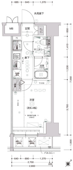CREST TAPP SHIN YOKOHAMAの間取り写真