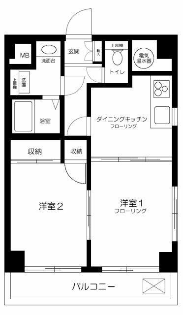西武新宿線 野方駅 徒歩1分 4階建 築32年の間取り写真
