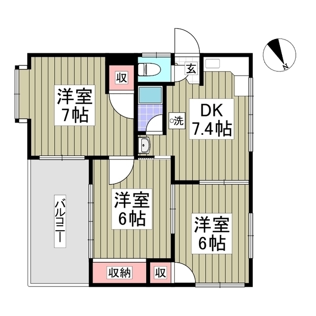 大栄コーポの間取り写真