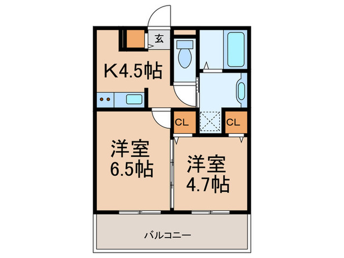 フェリーチェ梅香崎の間取り写真