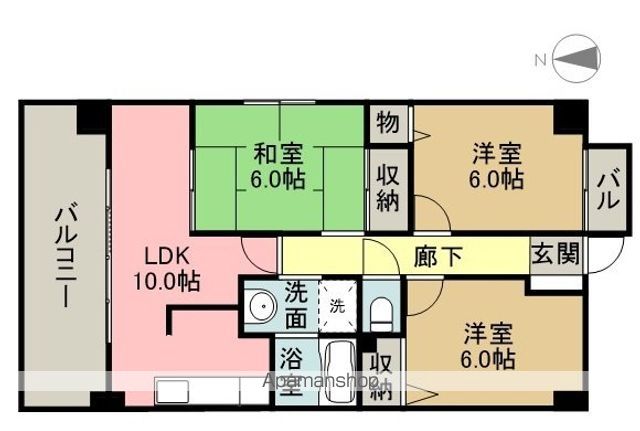 地下鉄名港線 築地口駅 徒歩5分 8階建 築28年の間取り写真