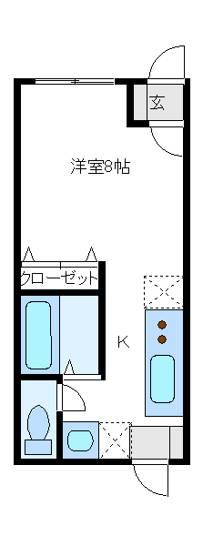 トレゾア作草部(マンスリーマンション）の間取り