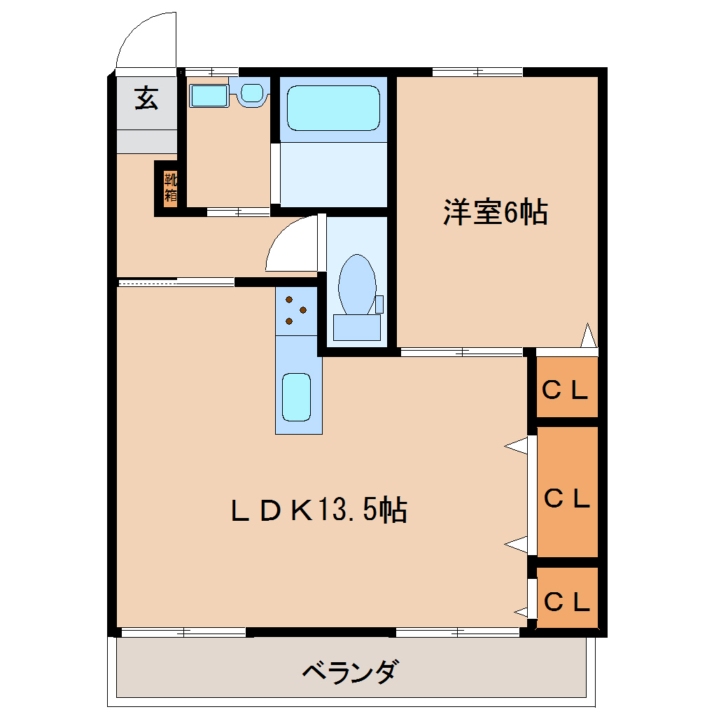 あらいコーポ（境野）リノベの間取り