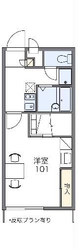 福岡市博多区月隈のアパートの間取り