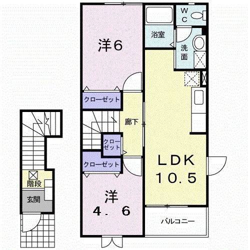 メゾン旭台　Ｃの間取り