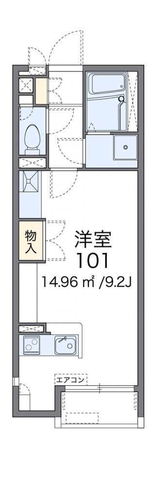 行田市長野のアパートの間取り