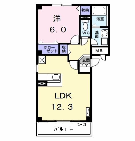 弥富市佐古木のアパートの間取り