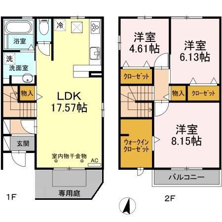 サンライズｉ　A棟の間取り